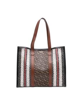 Burberry Tb E Canvas Stripe Book Tote #306537B55B